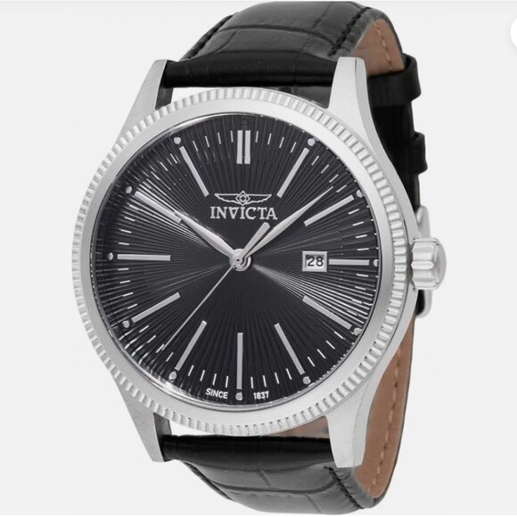 Invicta Men's Celestial Stainless Steel Leather Strap 43mm Quartz Watch IN-47816 - Picture 1 of 3